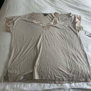 NWT Natori Zen Floral Short Sleeve Pajama Top